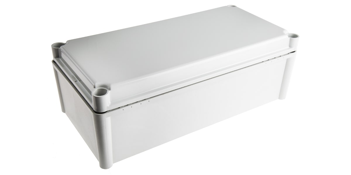 Product image for IP67 enclosure grey lid nom.380x190x130