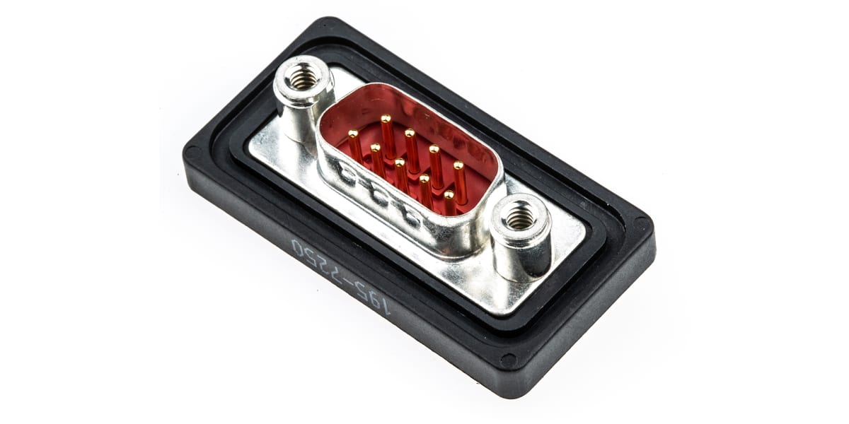 Product image for FCT FWD 9 Way Panel Mount D-sub Connector Plug