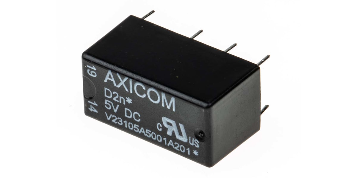 Product image for DPDT submin relay,3A 5Vdc coil 150mW