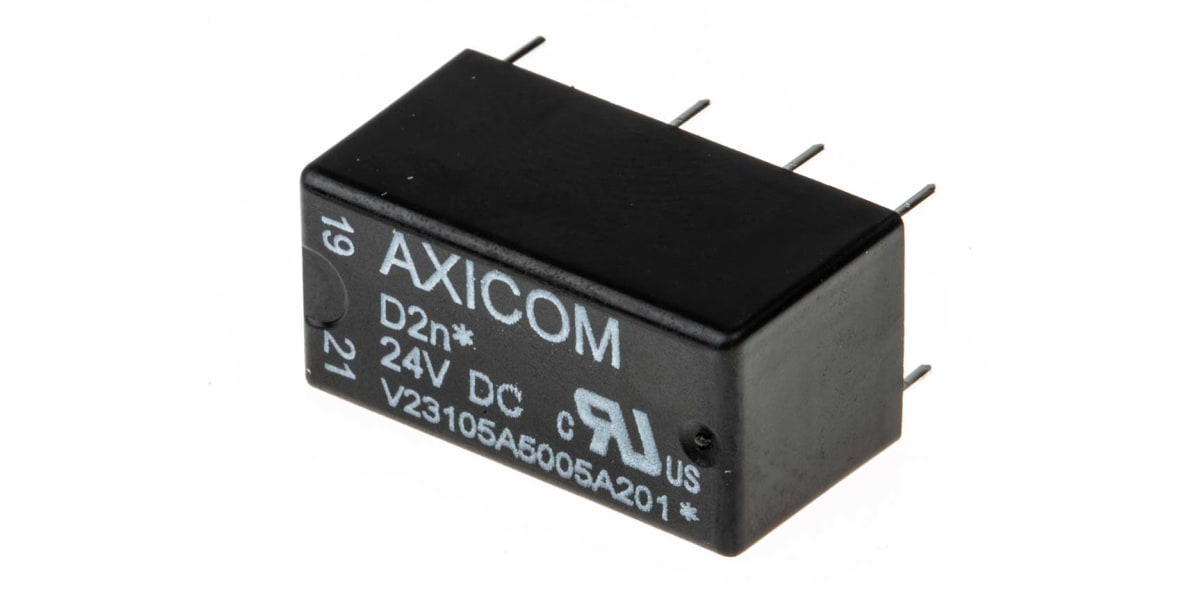 Product image for DPDT submin relay,3A 24Vdc coil 150mW