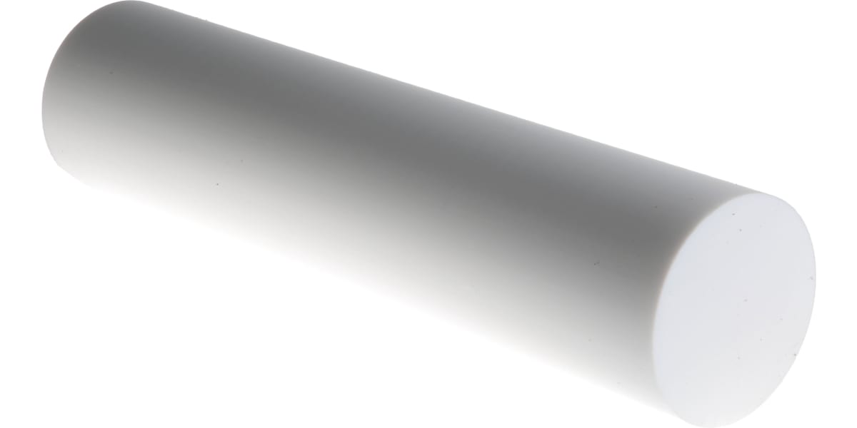 Product image for PTFE plastic rod stock,300mm L 70mm dia