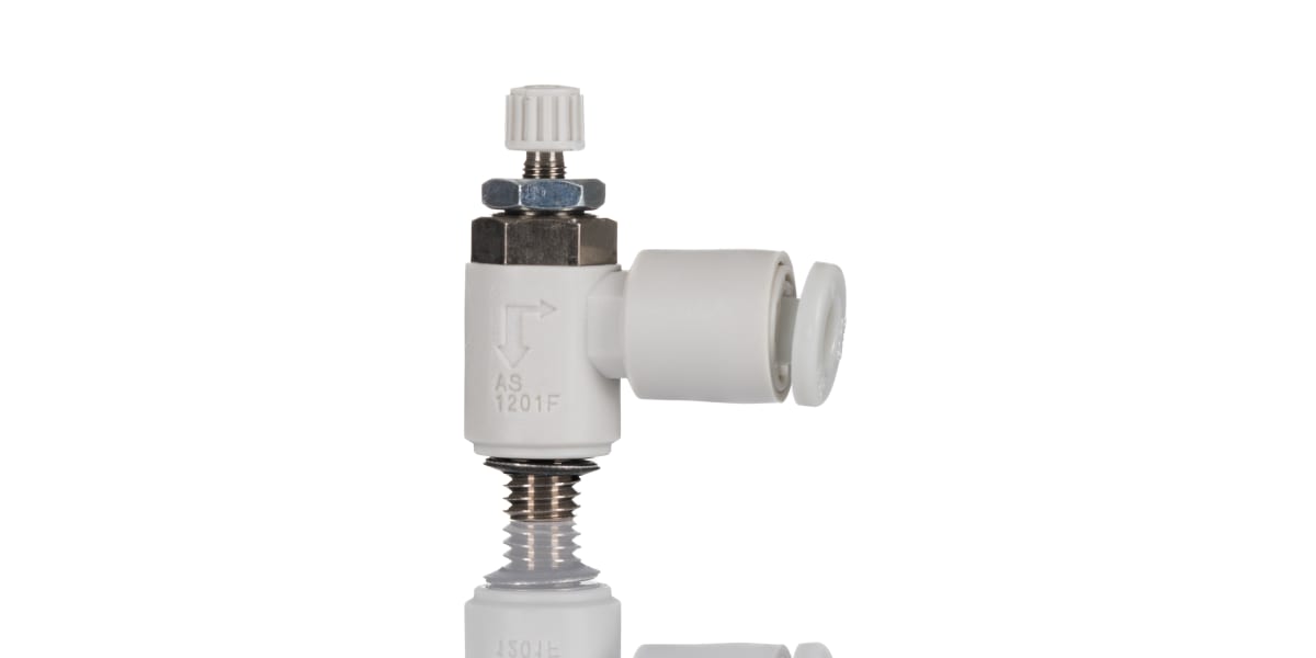 Product image for PNEUMATIC ELBOW FLOW REGULATOR,M5X4MM