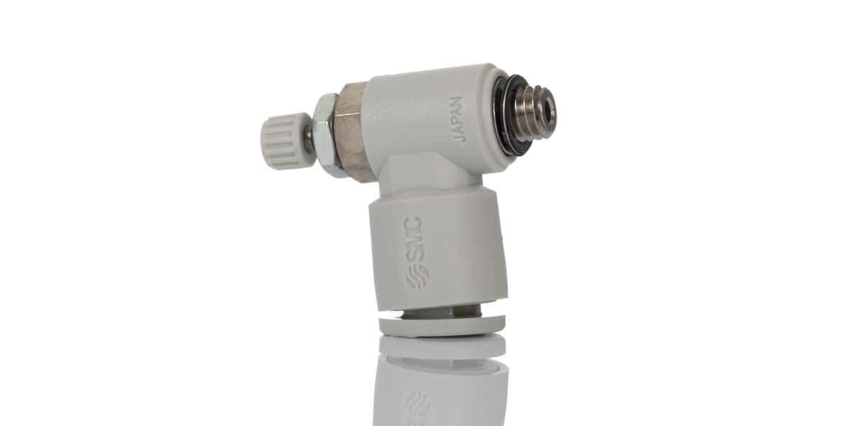 Product image for SMC AS Series Flow Regulator, M5 x 0.8 Male Inlet Port x M5 x 0.8 Male Outlet Port x 6mm Tube Outlet Port