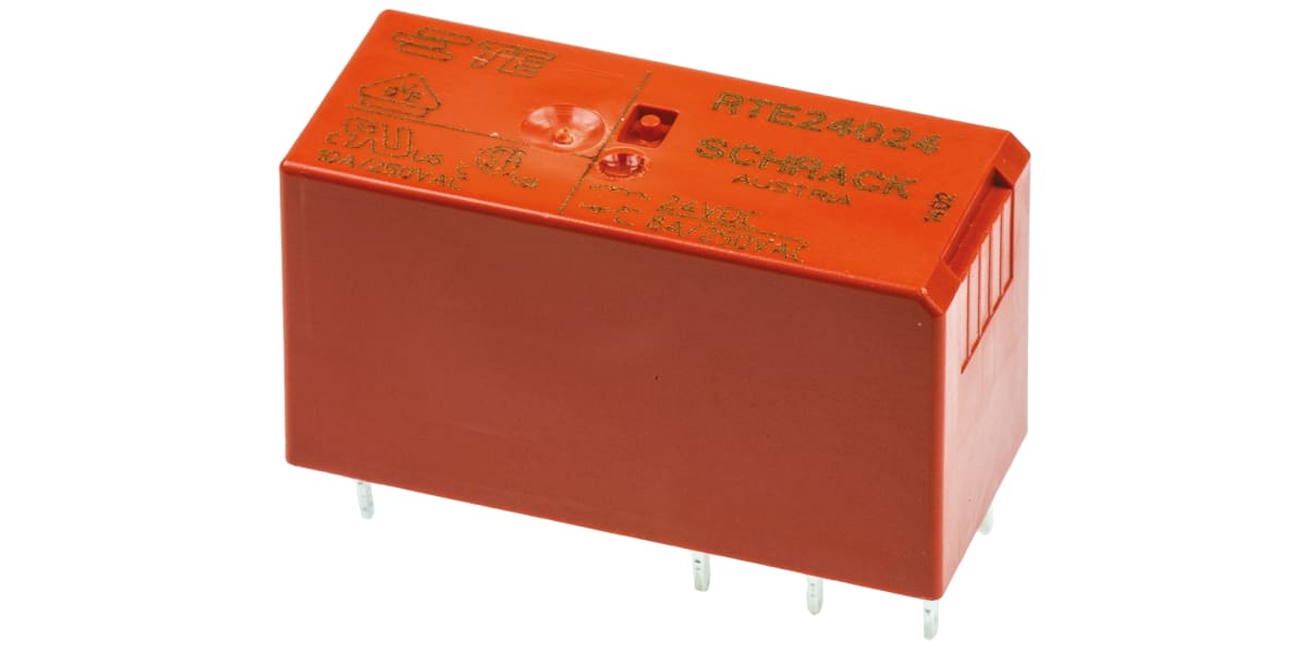 Product image for DPDT PCB power relay,8A 24Vdc coil