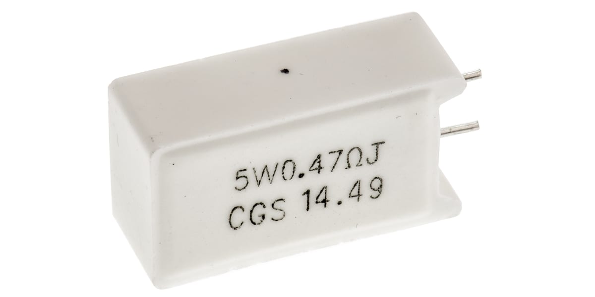 Product image for CERAMIC WIRE ELEMENT RESISTOR,R47 5W