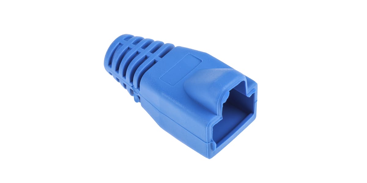 Product image for Blue strain relief hood for RJ45 plug