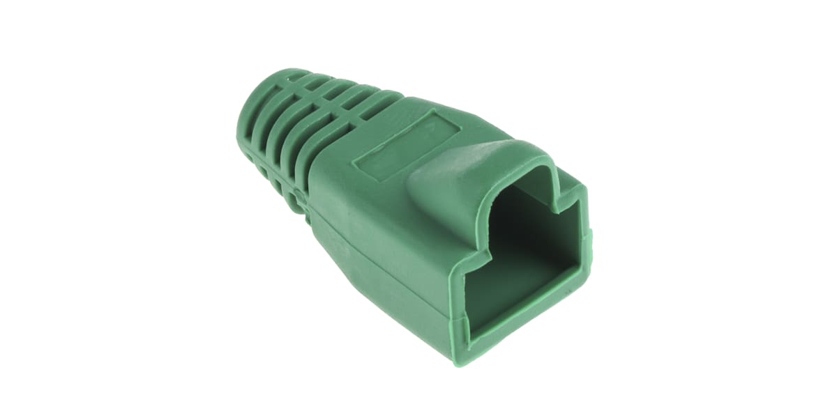 Product image for Green strain relief hood for RJ45 plug