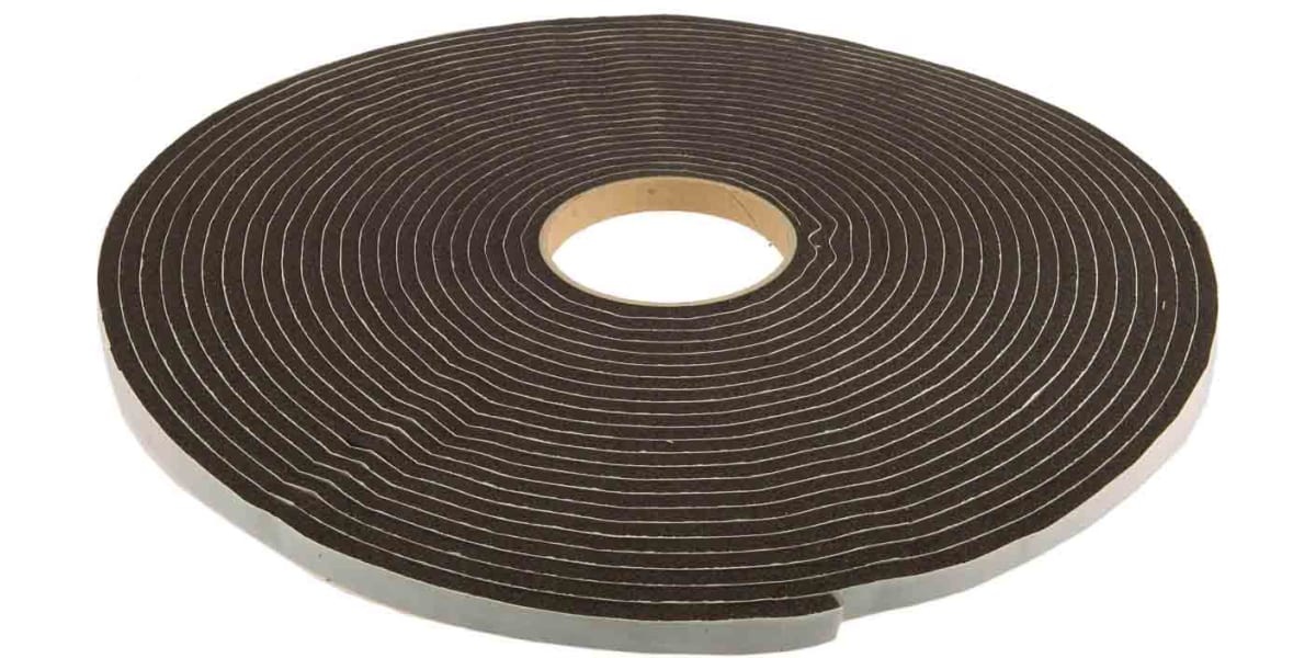 Product image for Blk PVC foam sealing strip,15m L x12mm W