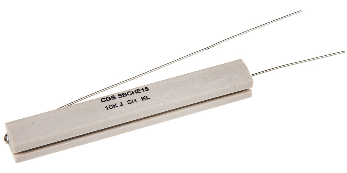 Product image for Ceramic body wirewound resistor,10K 17W