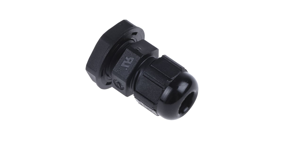 Product image for Cable gland, nylon, black, PG7, IP68