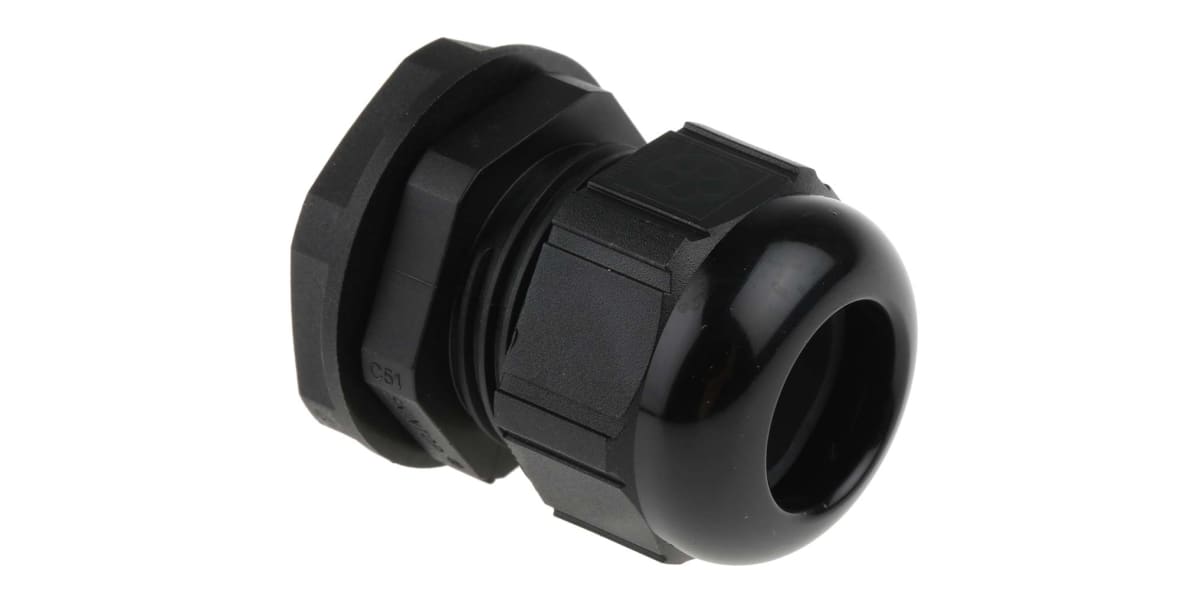 Product image for Cable gland, nylon, black, PG21, IP68