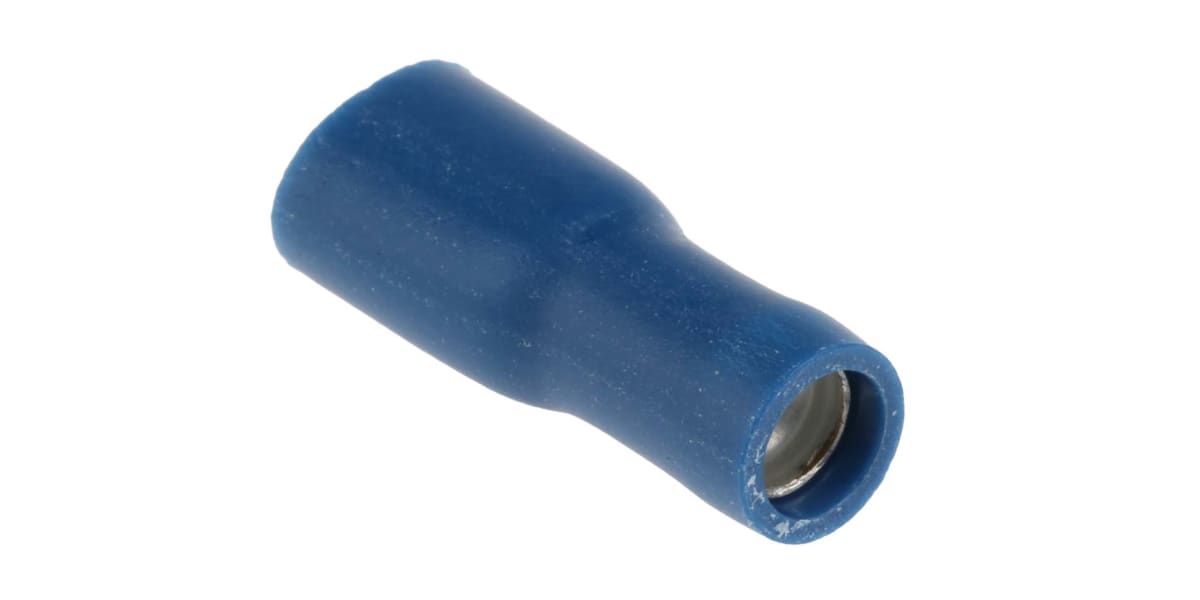 Product image for Blue crimp shrouded receptacle 4.8/0.8mm