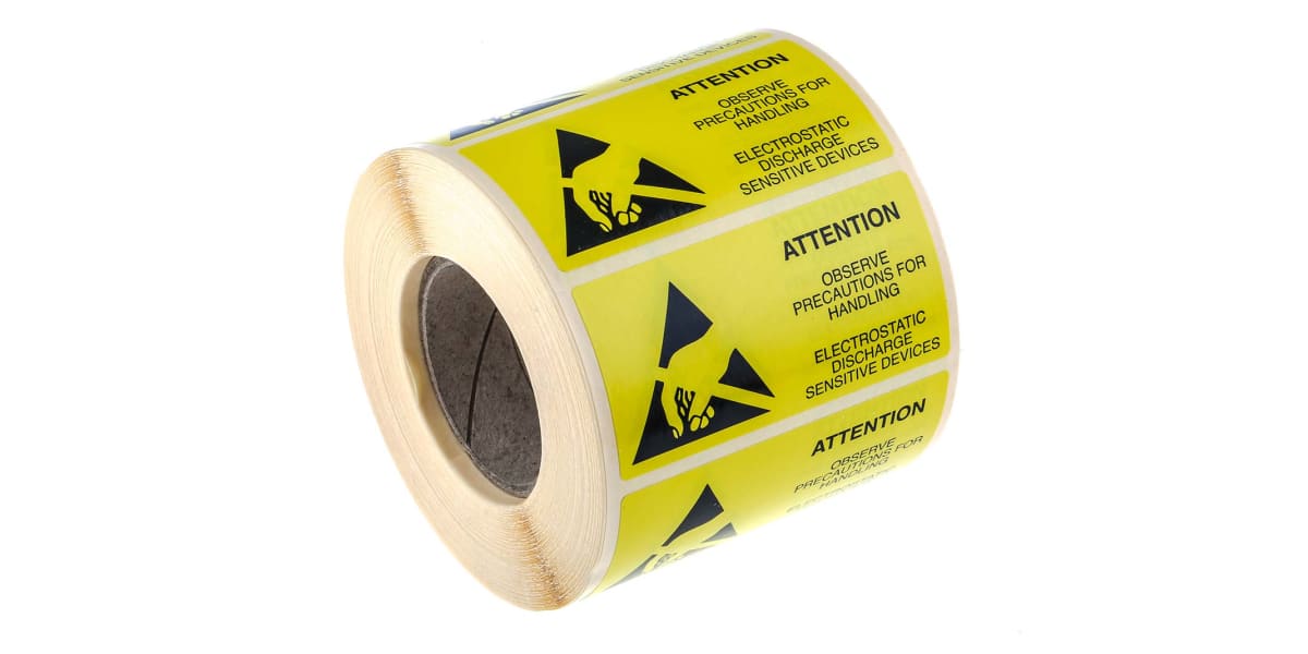 Product image for Paper label/symbol "ATTENTION",38x75mm