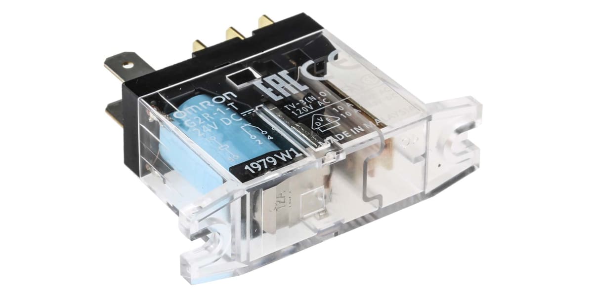 Product image for SPDT quick connect relay,10A 24Vdc coil