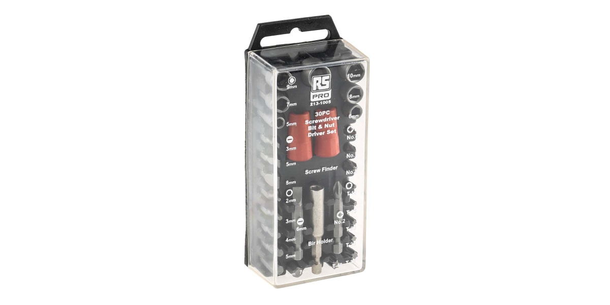 Product image for 30 piece 1/4in hex drive bit/socket set