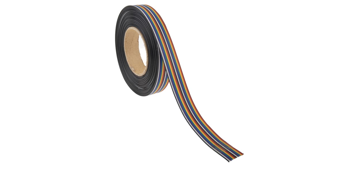 Product image for 20 way 7/0.15 PVC ribbon cable,10m