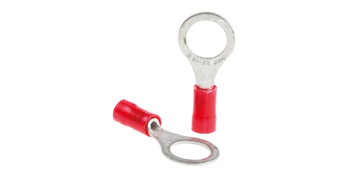 Product image for Ring terminal, PLASTI-GRIP, red, M8