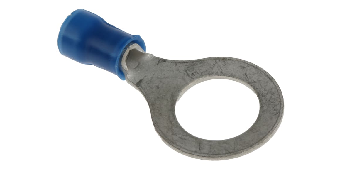 Product image for Ring terminal, PLASTI-GRIP, blue, M10