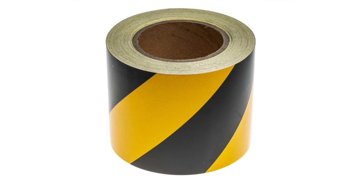 Product image for Blk/yel BS1710 reflective tape,100mmx25m