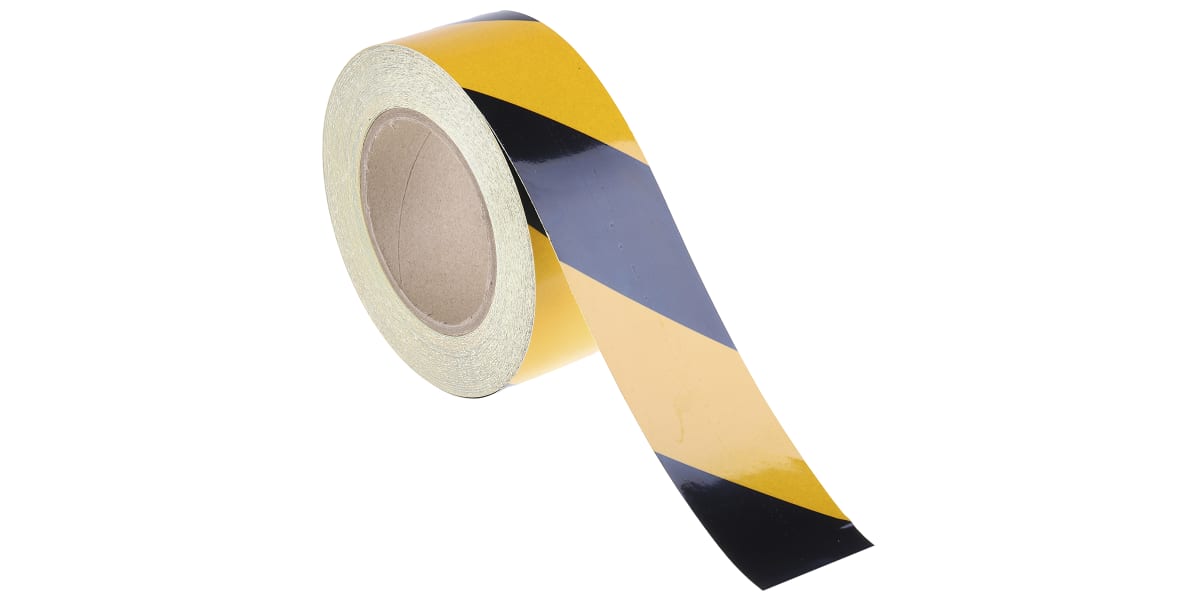 Product image for Blk/yel BS1710 reflective tape,50mmx25m