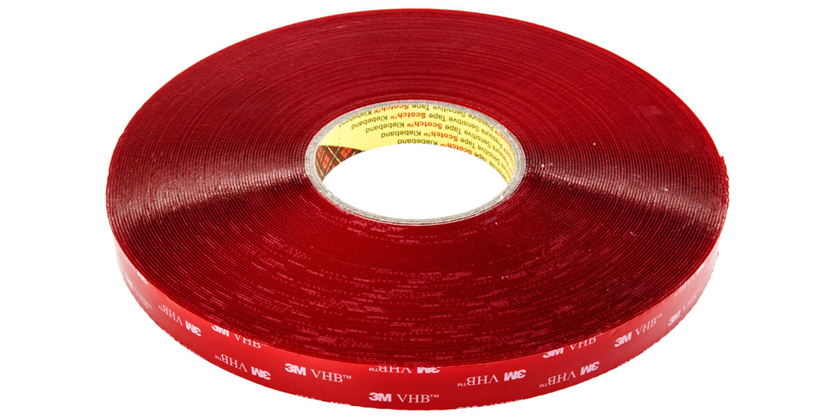 Product image for 3M 4910F, VHB™ Clear Foam Tape, 19mm x 33m, 1mm Thick