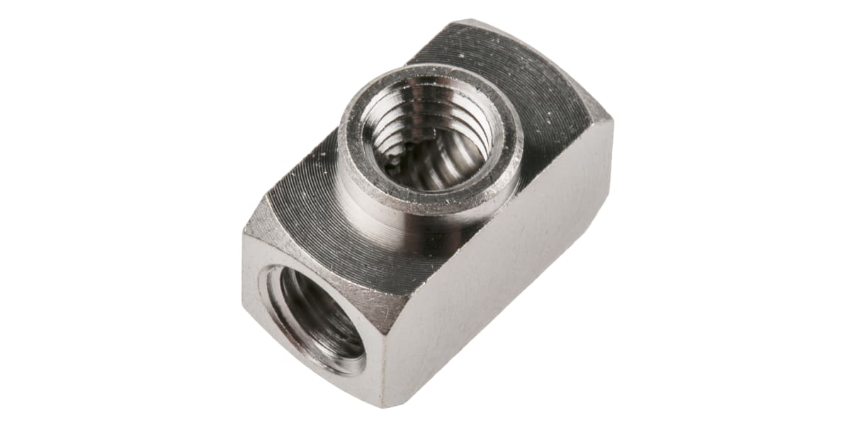 Product image for PNEUMATIC M5 MINIATURE EQUAL TEE FITTING