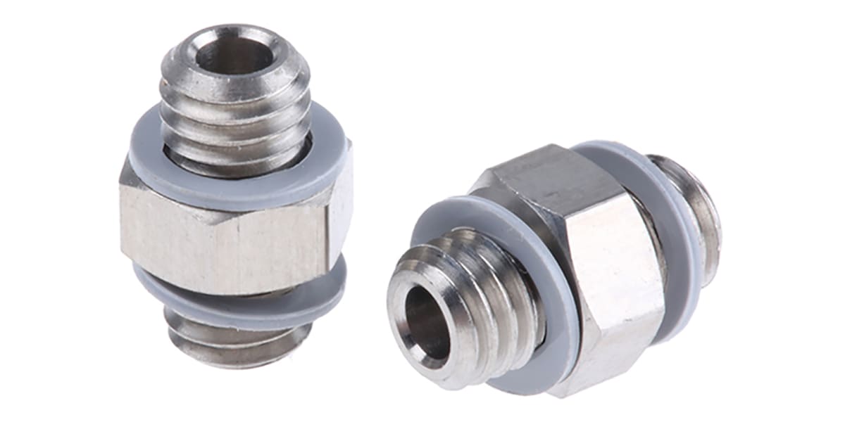 SMC M Series Bulkhead Threaded Adaptor, M5 Male to M5 Male, Threaded  Connection Style - RS Components Vietnam