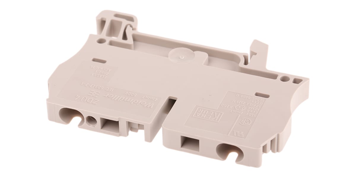 Product image for ZDU4 standard DIN rail terminal