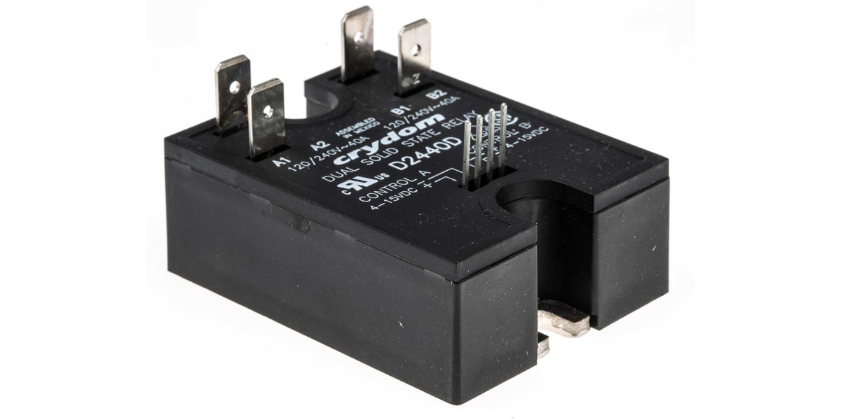 Product image for 2 O/P SSR,40A RMS 24-280VAC