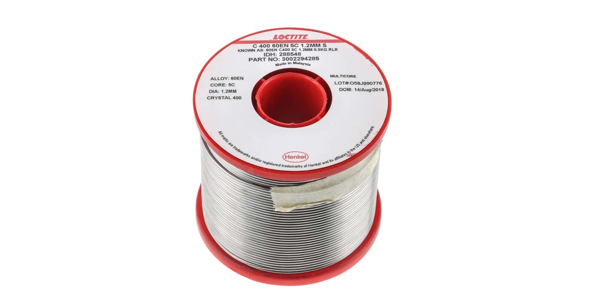 Product image for Multicore 1.2mm Wire Lead solder, +183°C Melting Point