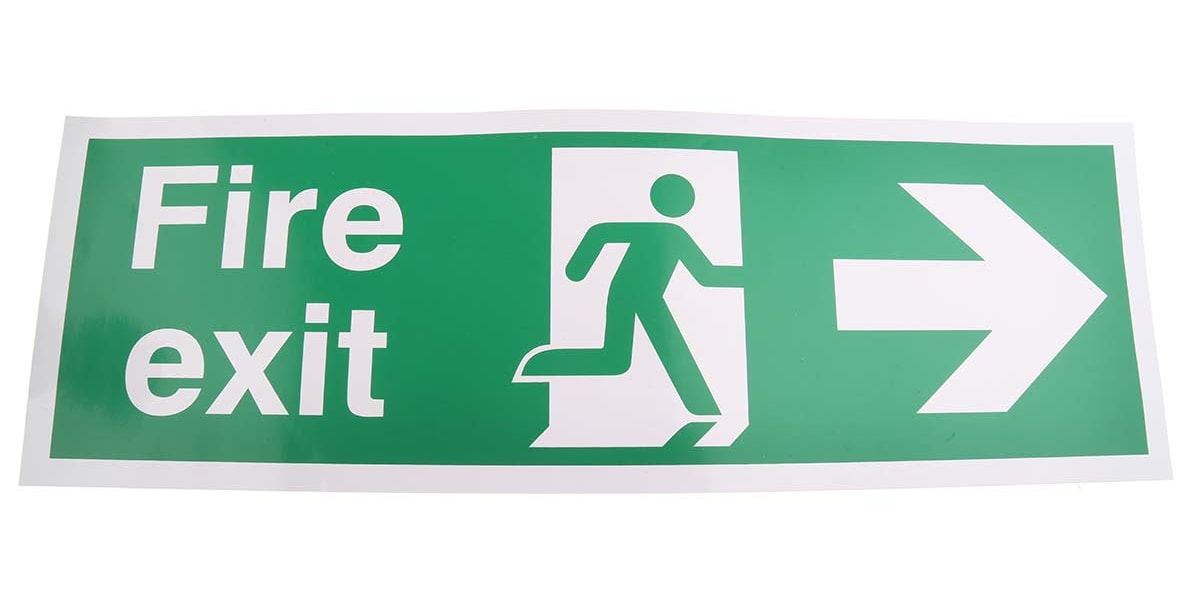 Product image for PET FIRE EXIT, Fire Exit, English, Exit Sign