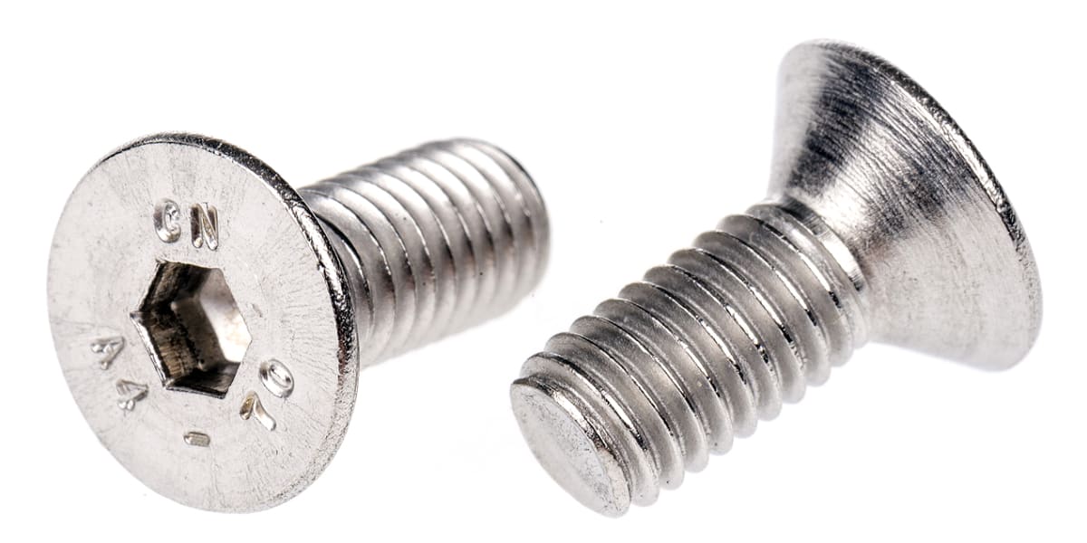 Product image for A4s/steel hex skt csk head screw,M5x12mm