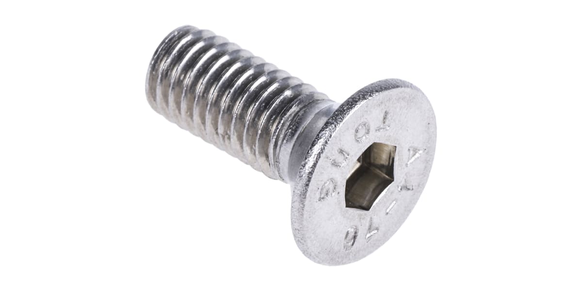 Product image for A4s/steel hex skt csk head screw,M6x16mm