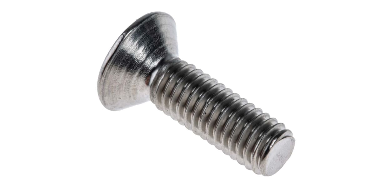 Product image for A4s/steel hex skt csk head screw,M6x20mm