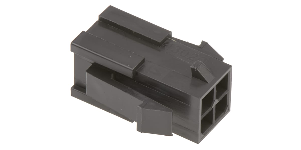 Product image for 4 way dual row panel mount plug,5A 3mm