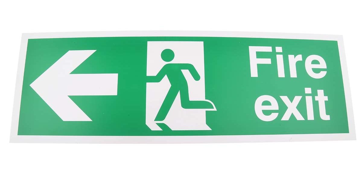 Product image for PVC FIRE EXIT, Fire Exit, English, Exit Sign