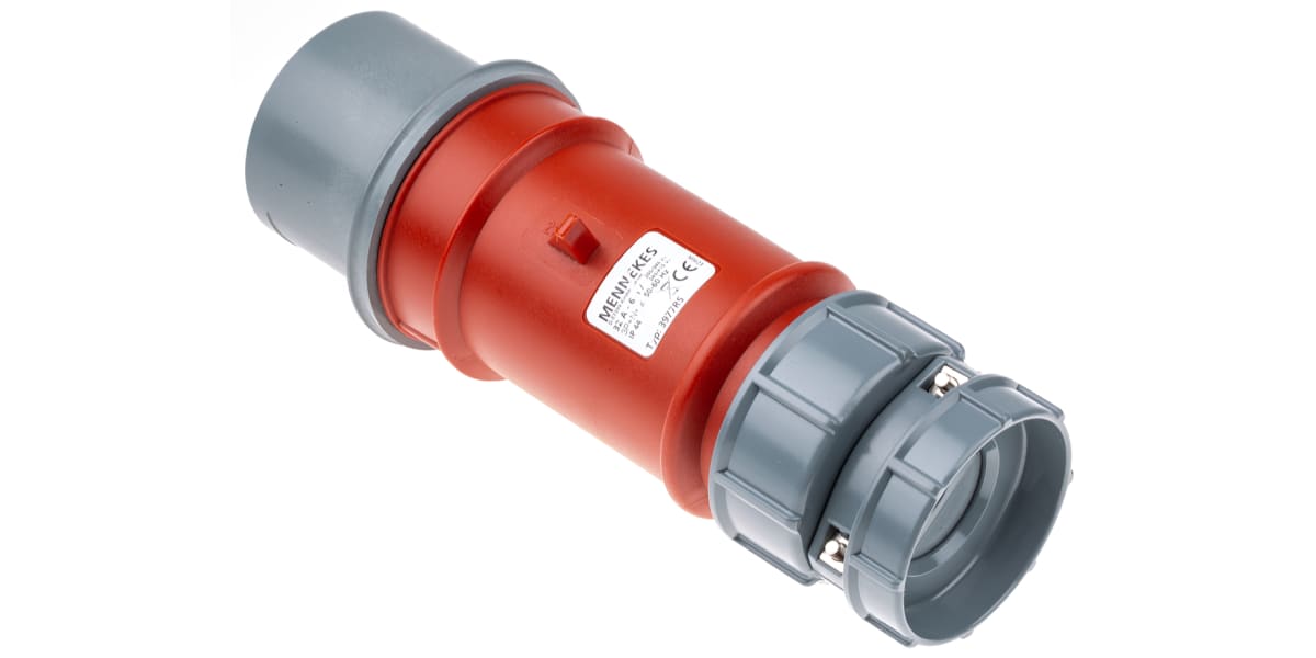 Product image for RED 3PN+E IP44 POWER TOP PLUG,32A 400V