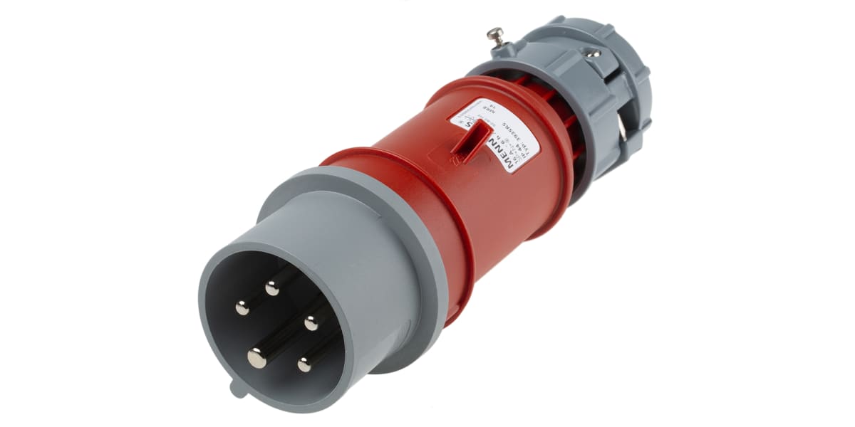 Product image for RED 3PN+E IP44 POWER TOP PLUG,16A 400V