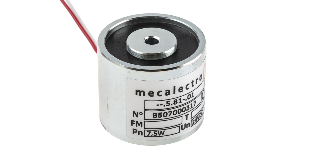 Product image for Mecalectro Holding Magnet, 440N Holding Force 24V dc