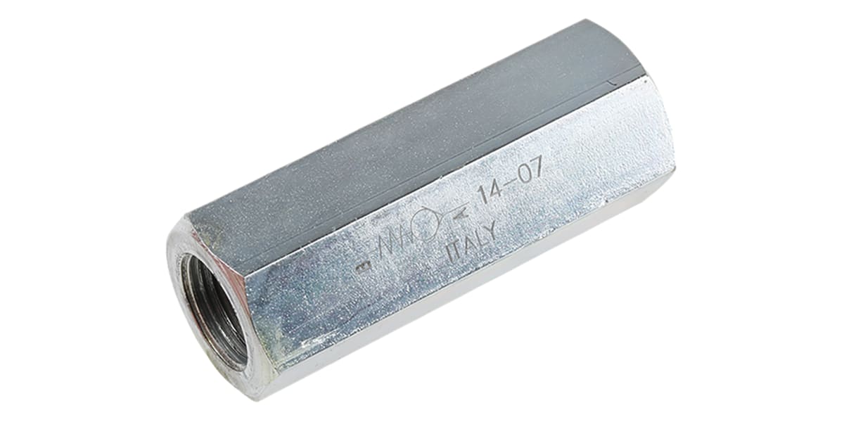 Product image for G3/8 BSP steel inline checkvalve,0.35bar