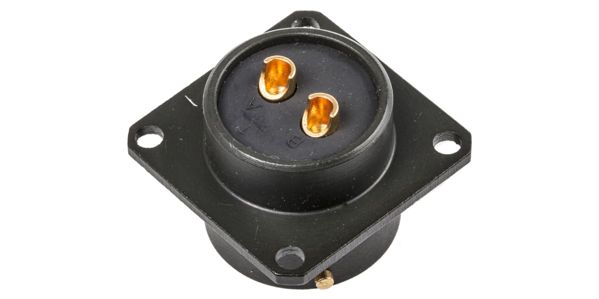 Product image for SQ FLANGE RECEPTACLE, 2 WAY SKT CONTACTS