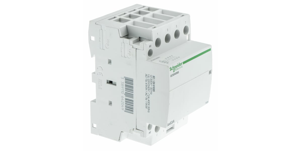 Product image for 4NO modular contactor,63A 220/240V coil