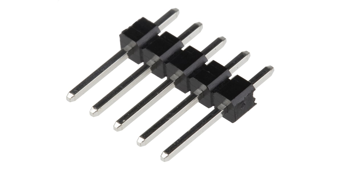 Product image for 5 way 1 row header,0.1in pitch 7mm pin