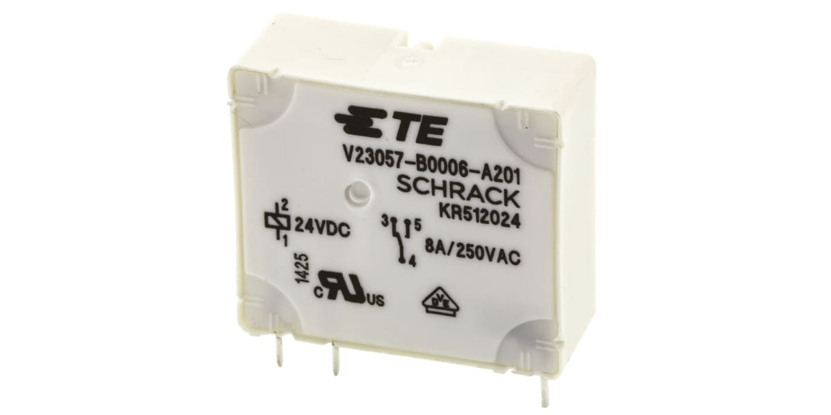 Product image for PCB Relay SPDT vert,8A 24Vdc,AgNi 20