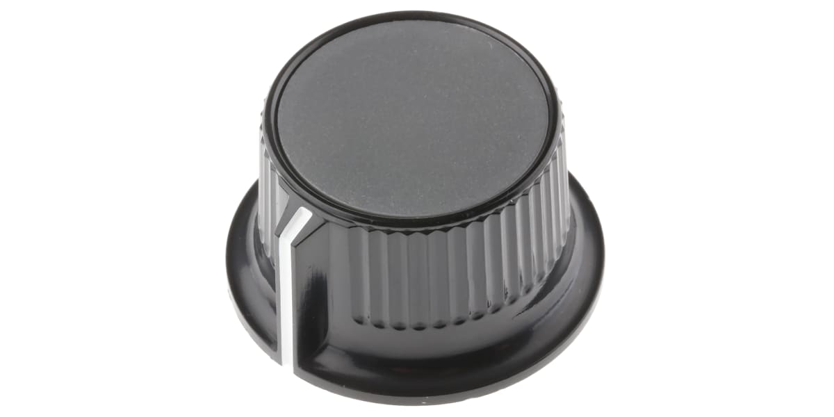 Product image for Grey cap knob,28mm dia 0.25in shaft