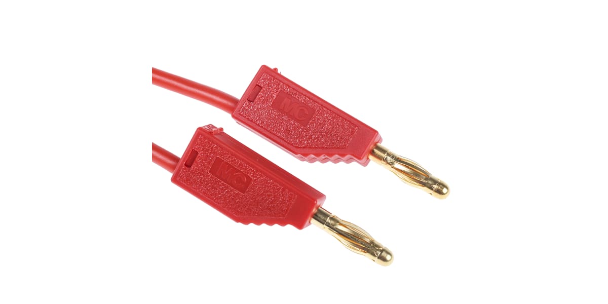 Product image for Red std lantern spring test lead,4mm