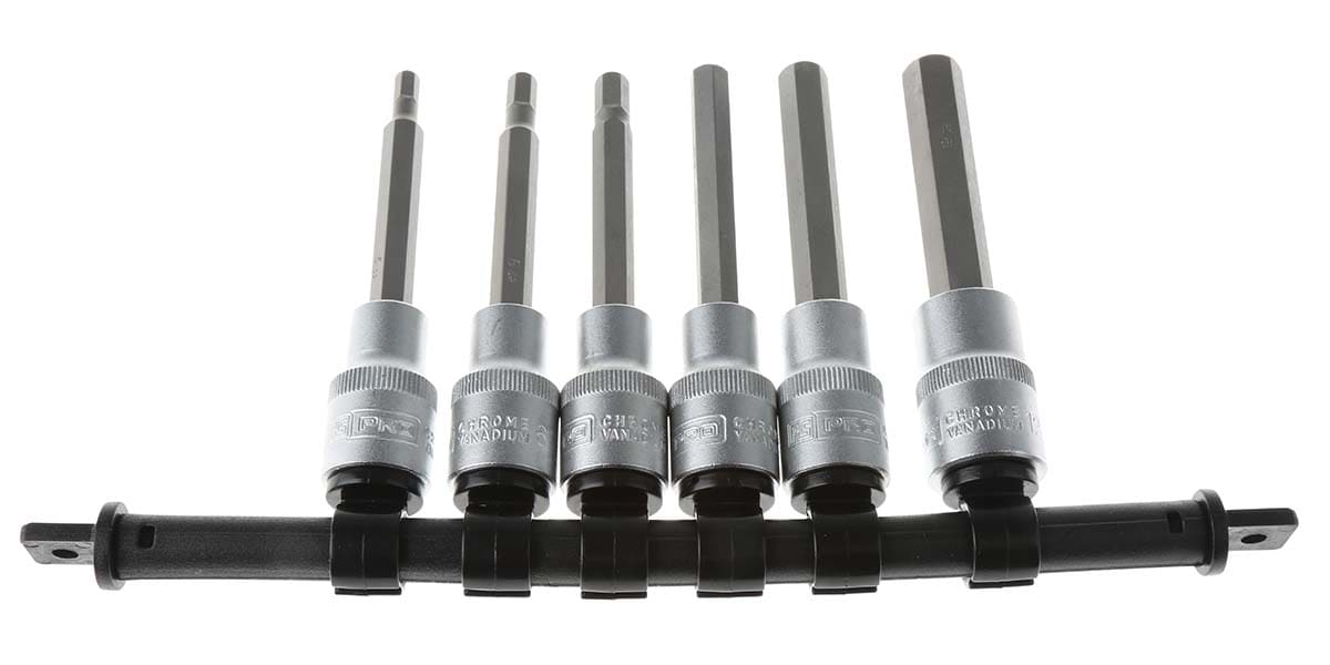 Product image for 6pcs 1/2in sq drive hex bit set,100mm L