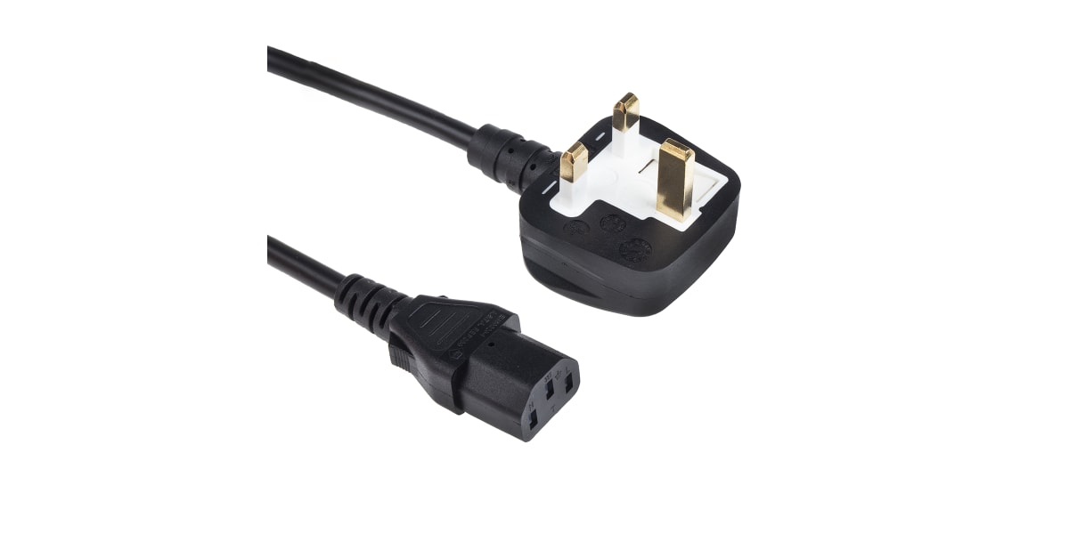 Product image for Power Cord C13 to UK BS1363 3m