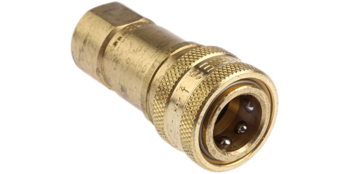 Product image for 1/4in BSPP quick action brass coupling