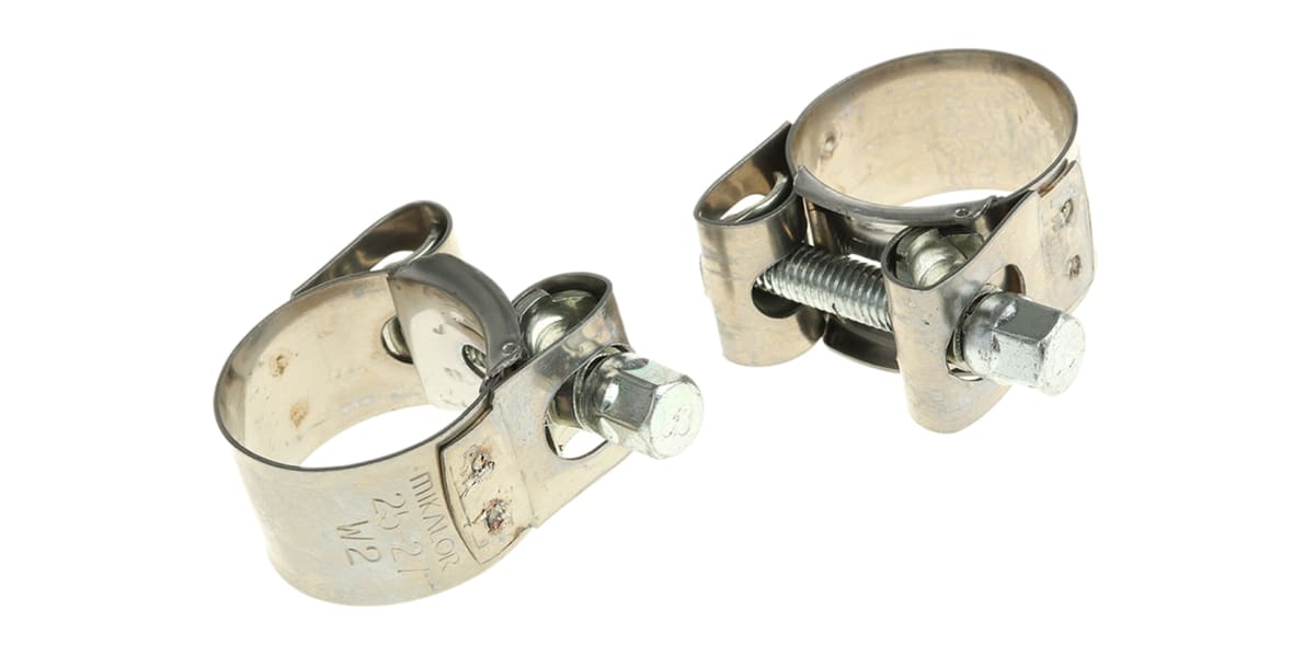 Product image for Wide band hose bolt clamp,25-27mm dia